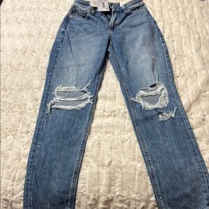 Women's Blue Distressed Jeans